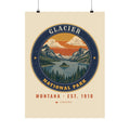 Glacier National Park Poster – Vintage St. Mary Lake 18x24 Art Print – Emblem