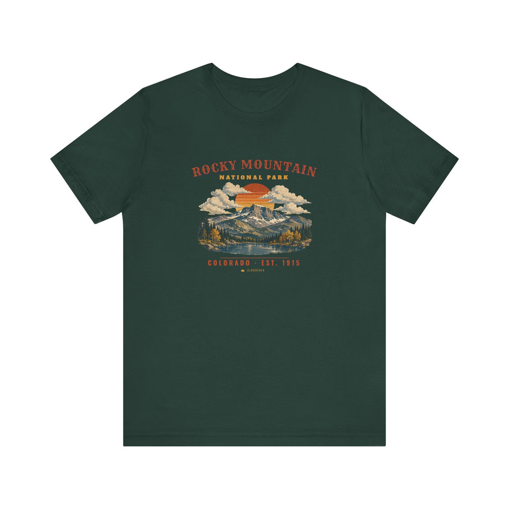 Rocky Mountain National Park T-Shirt – Vintage Longs Peak Tee – Landscape