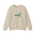 Mahj Sweatshirt with Mahjong Tile, Script Lettering Unisex Crewneck