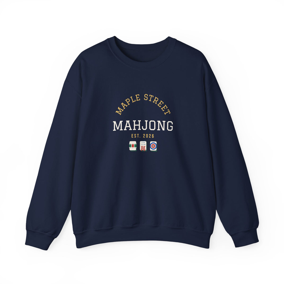 Personalized Mahjong Club Sweatshirt, Custom Group Name Unisex Crewneck