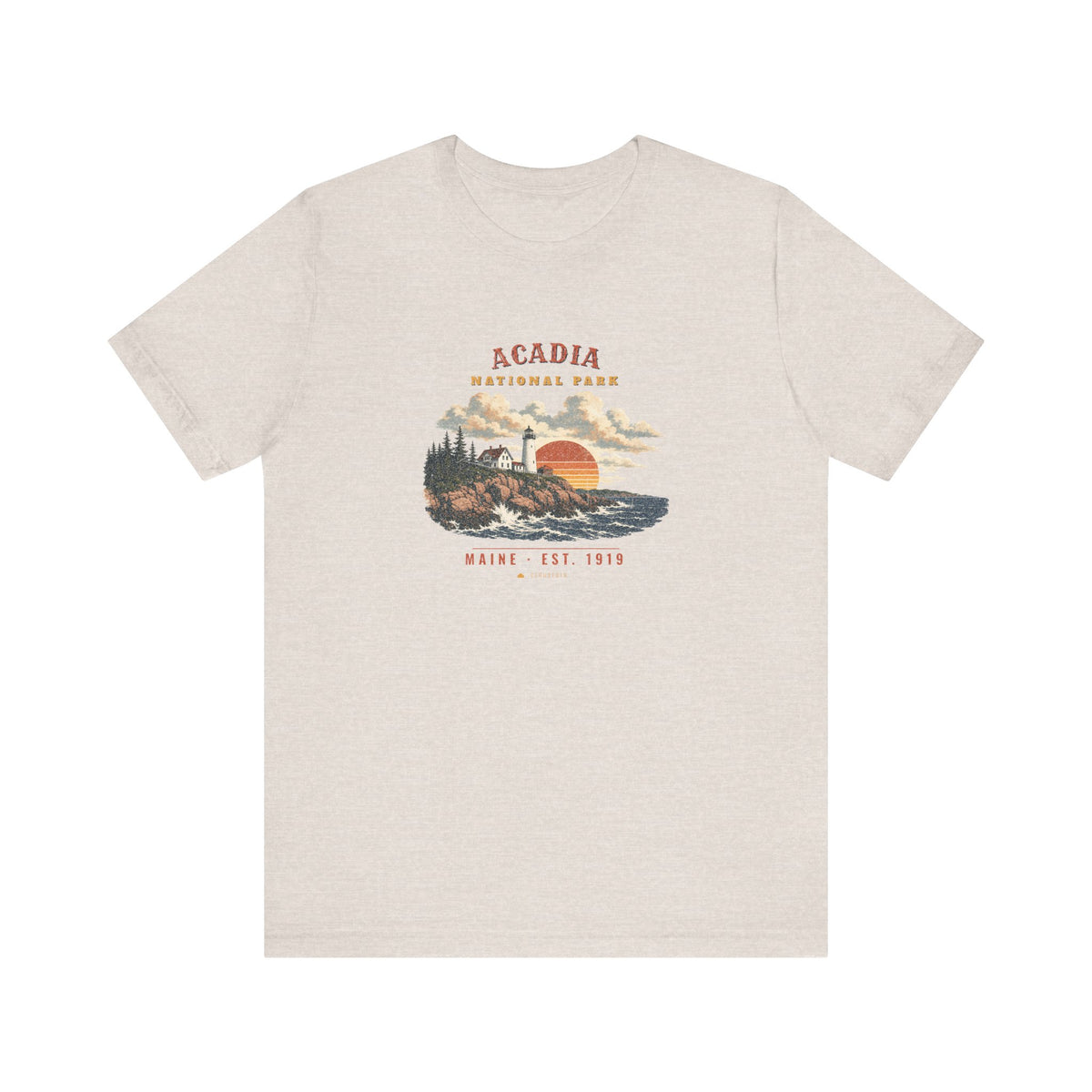 Acadia National Park T-Shirt – Vintage Lighthouse Coast Tee – Landscape