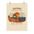 Arches National Park Poster – Vintage Delicate Arch 18x24 Art Print – Landscape