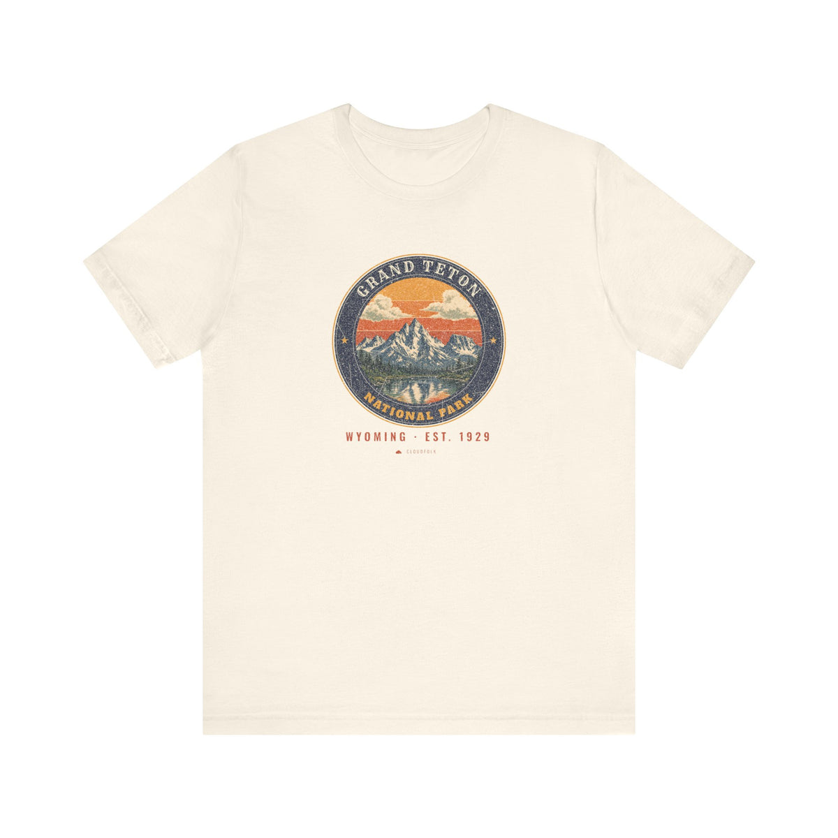 Grand Teton National Park T-Shirt – Vintage Teton Range Tee – Emblem