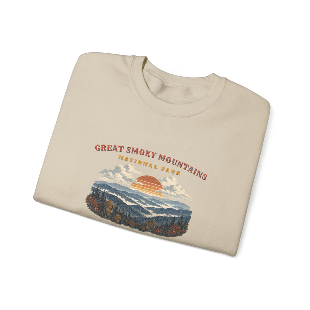 Great Smoky Mountains National Park Sweatshirt – Vintage Misty Ridges Crewneck – Landscape