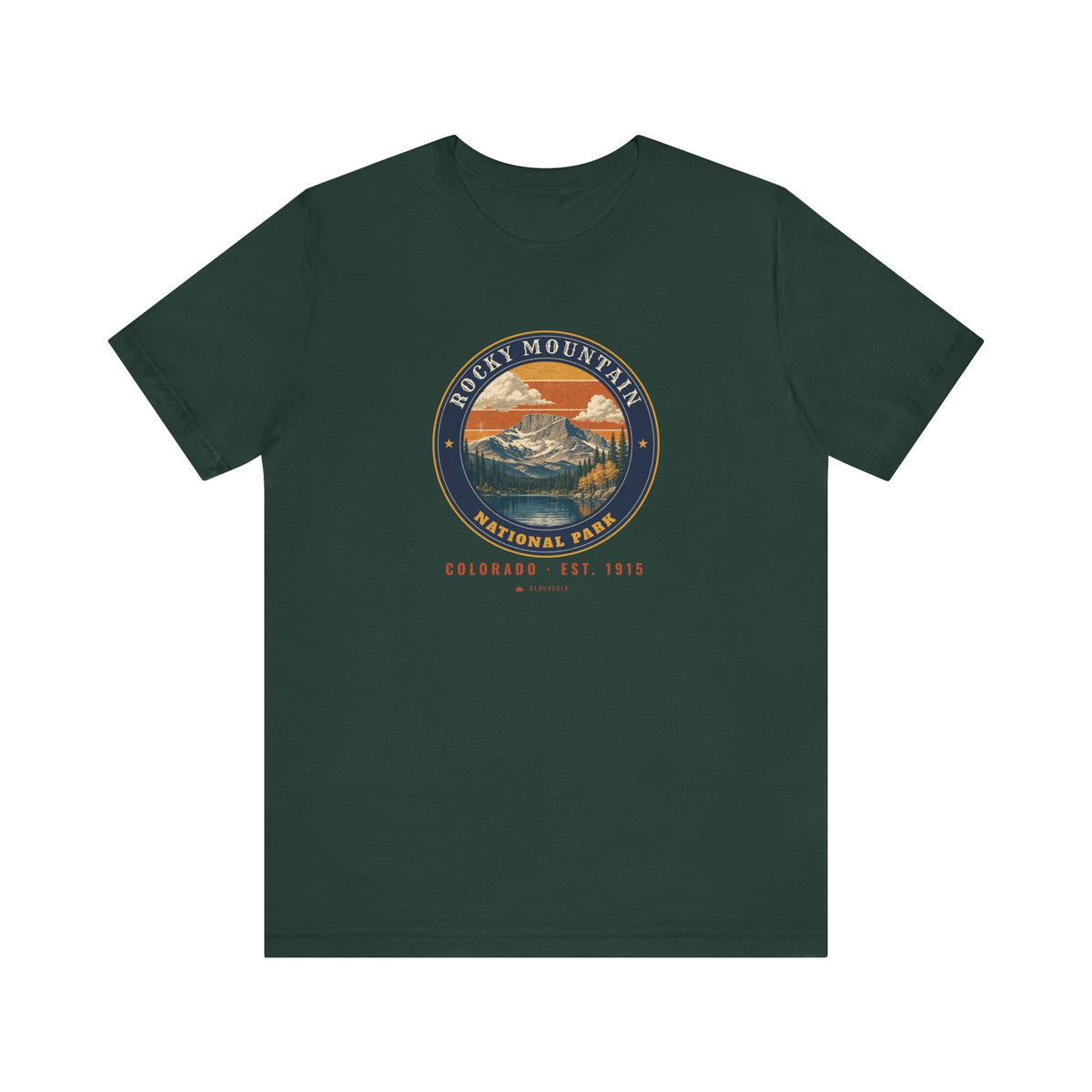 Rocky Mountain National Park T-Shirt – Vintage Longs Peak Tee – Emblem