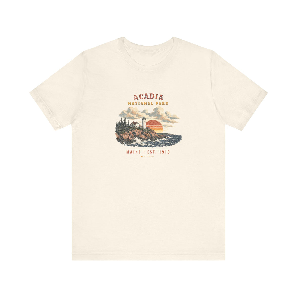 Acadia National Park T-Shirt – Vintage Lighthouse Coast Tee – Landscape