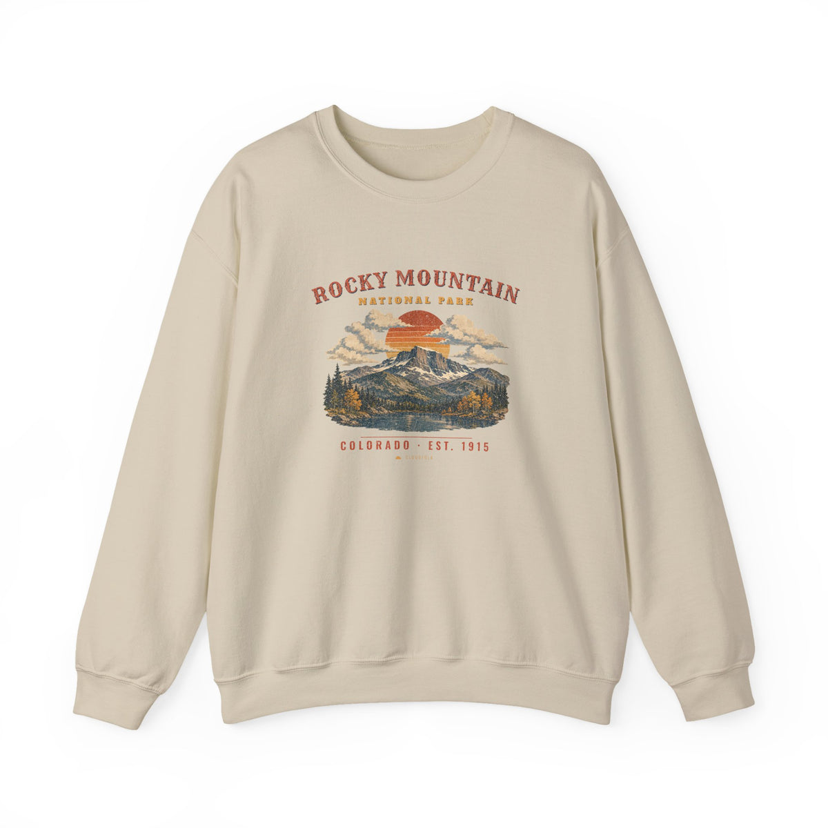 Rocky Mountain National Park Sweatshirt – Vintage Longs Peak Crewneck – Landscape