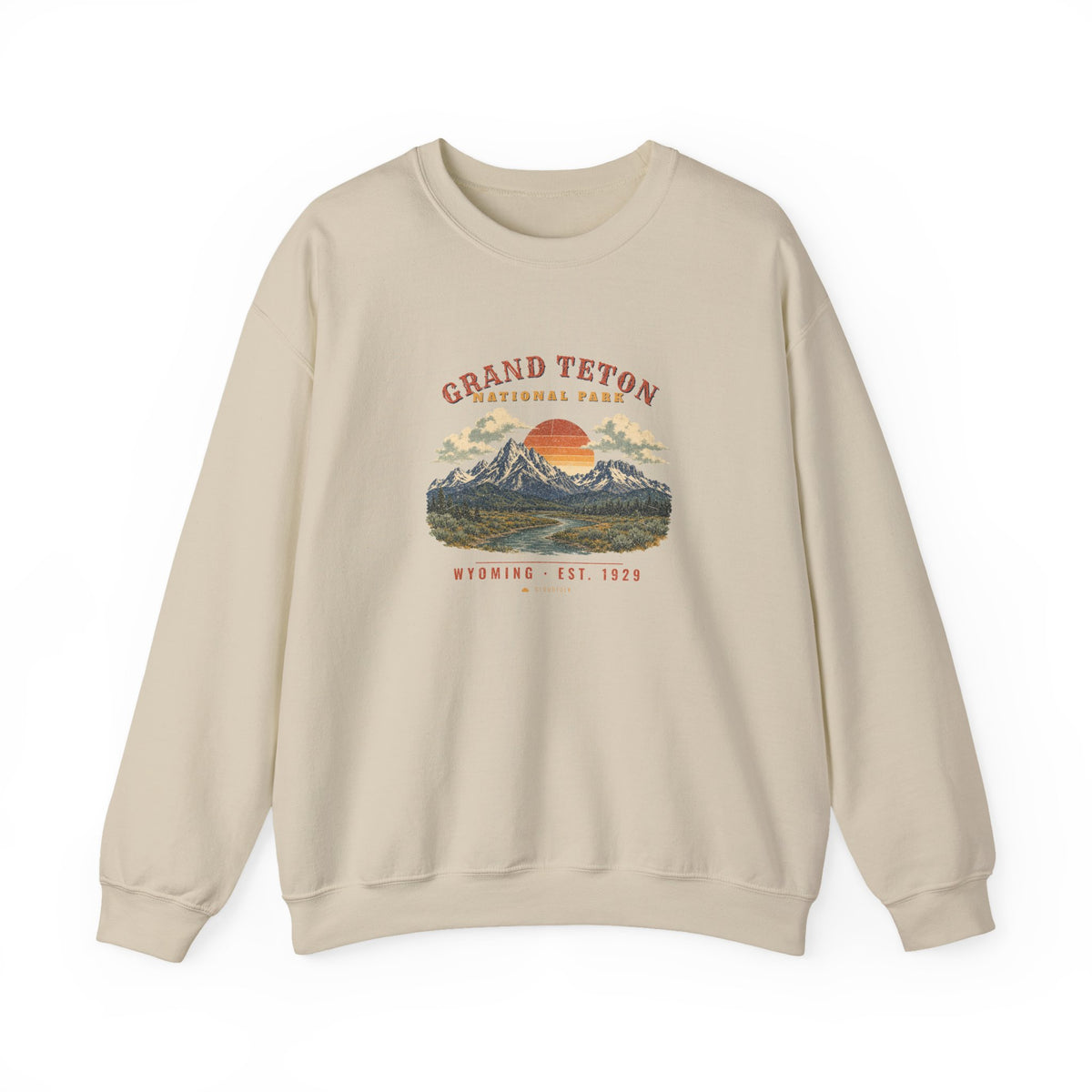 Grand Teton National Park Sweatshirt – Vintage Teton Range Crewneck – Landscape