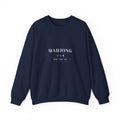 Mahjong Sweatshirt, Minimalist Serif Crak Bam Dot Unisex Crewneck
