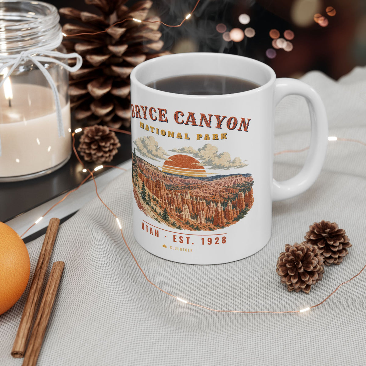 Bryce Canyon National Park Mug – Vintage Hoodoo Amphitheater 11oz Coffee Mug – Landscape
