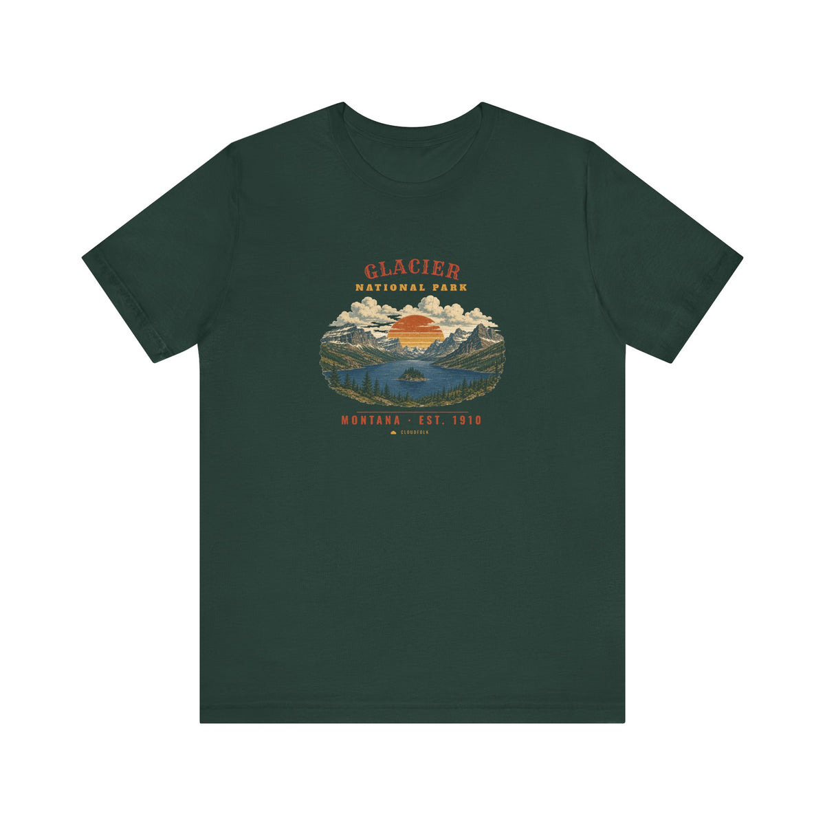 Glacier National Park T-Shirt – Vintage St. Mary Lake Tee – Landscape