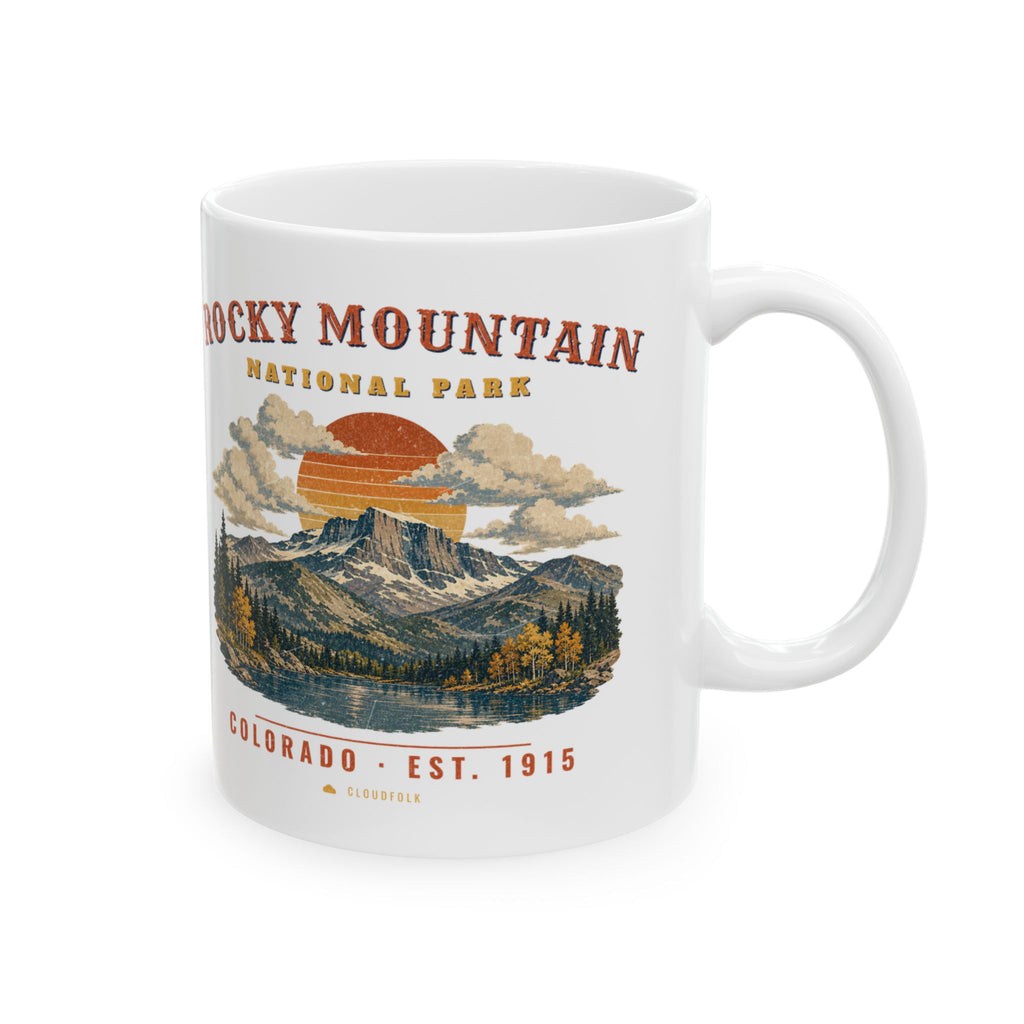 Rocky Mountain National Park Mug – Vintage Longs Peak 11oz Coffee Mug – Landscape