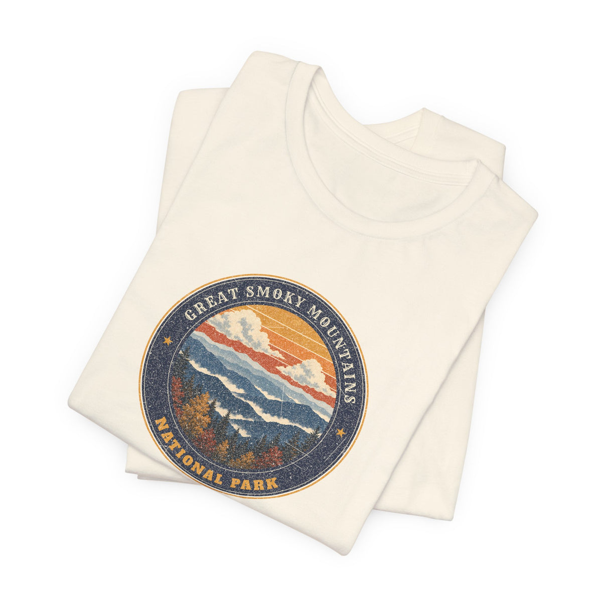 Great Smoky Mountains National Park T-Shirt – Vintage Misty Ridges Tee – Emblem