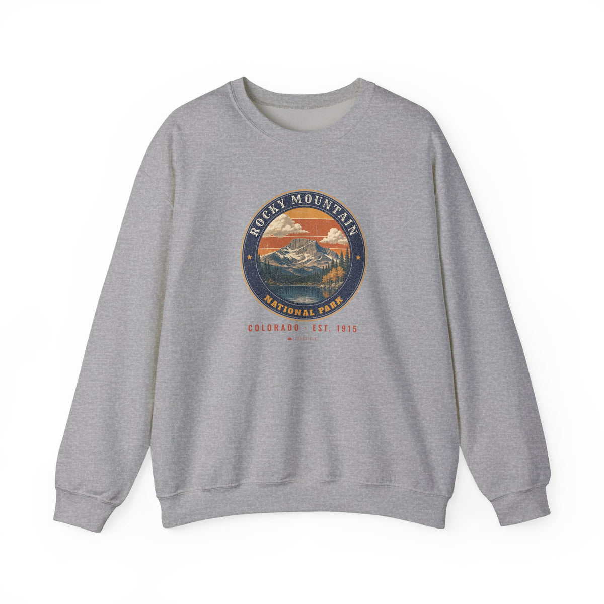 Rocky Mountain National Park Sweatshirt – Vintage Longs Peak Crewneck – Emblem