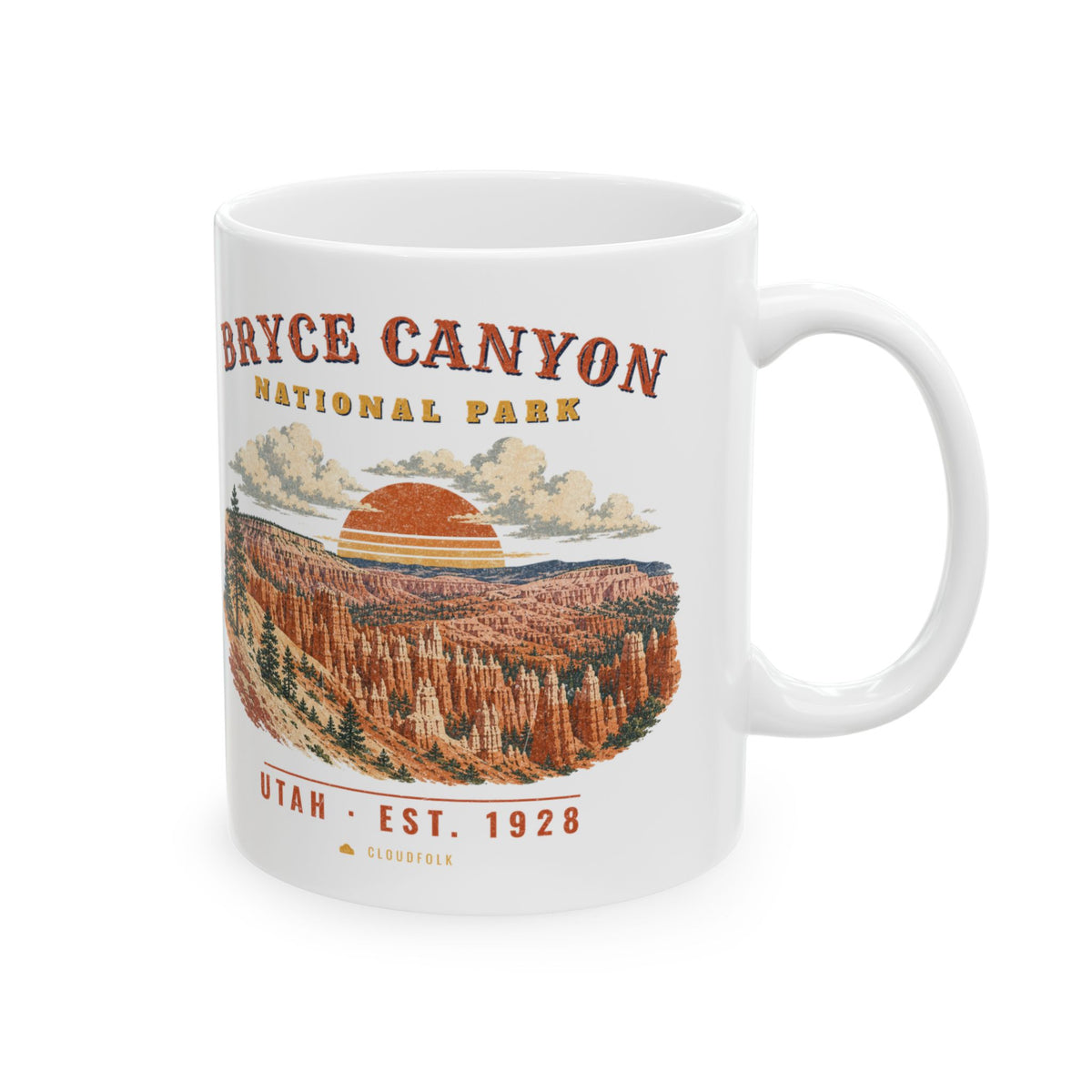 Bryce Canyon National Park Mug – Vintage Hoodoo Amphitheater 11oz Coffee Mug – Landscape