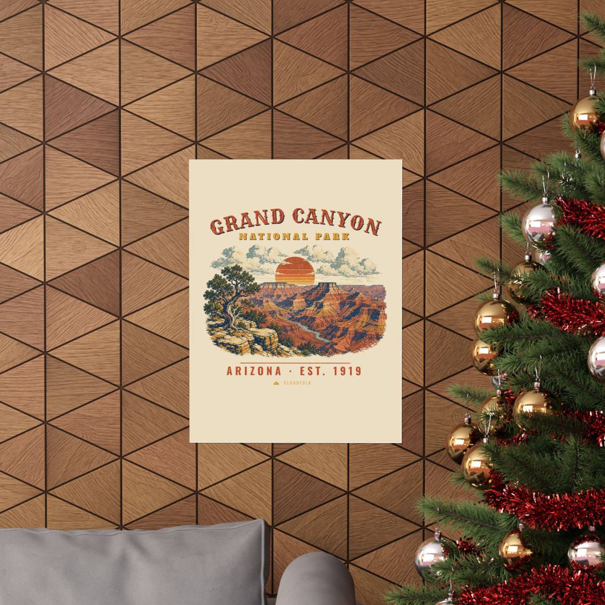 Grand Canyon National Park Poster – Vintage South Rim 18x24 Art Print – Landscape