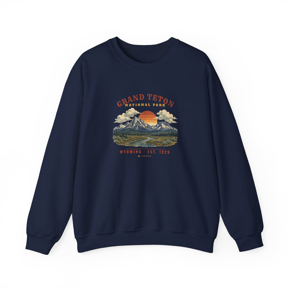 Grand Teton National Park Sweatshirt – Vintage Teton Range Crewneck – Landscape