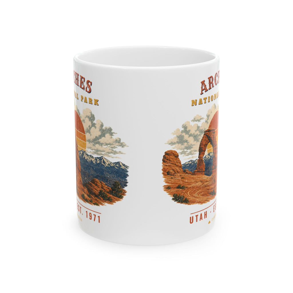 Arches National Park Mug – Vintage Delicate Arch 11oz Coffee Mug – Landscape