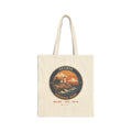 Acadia National Park Tote Bag – Vintage Lighthouse Coast Natural Canvas Tote – Emblem