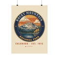 Rocky Mountain National Park Poster – Vintage Longs Peak 18x24 Art Print – Emblem